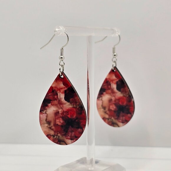 Red Ink Design Earrings - Picture 2 of 2